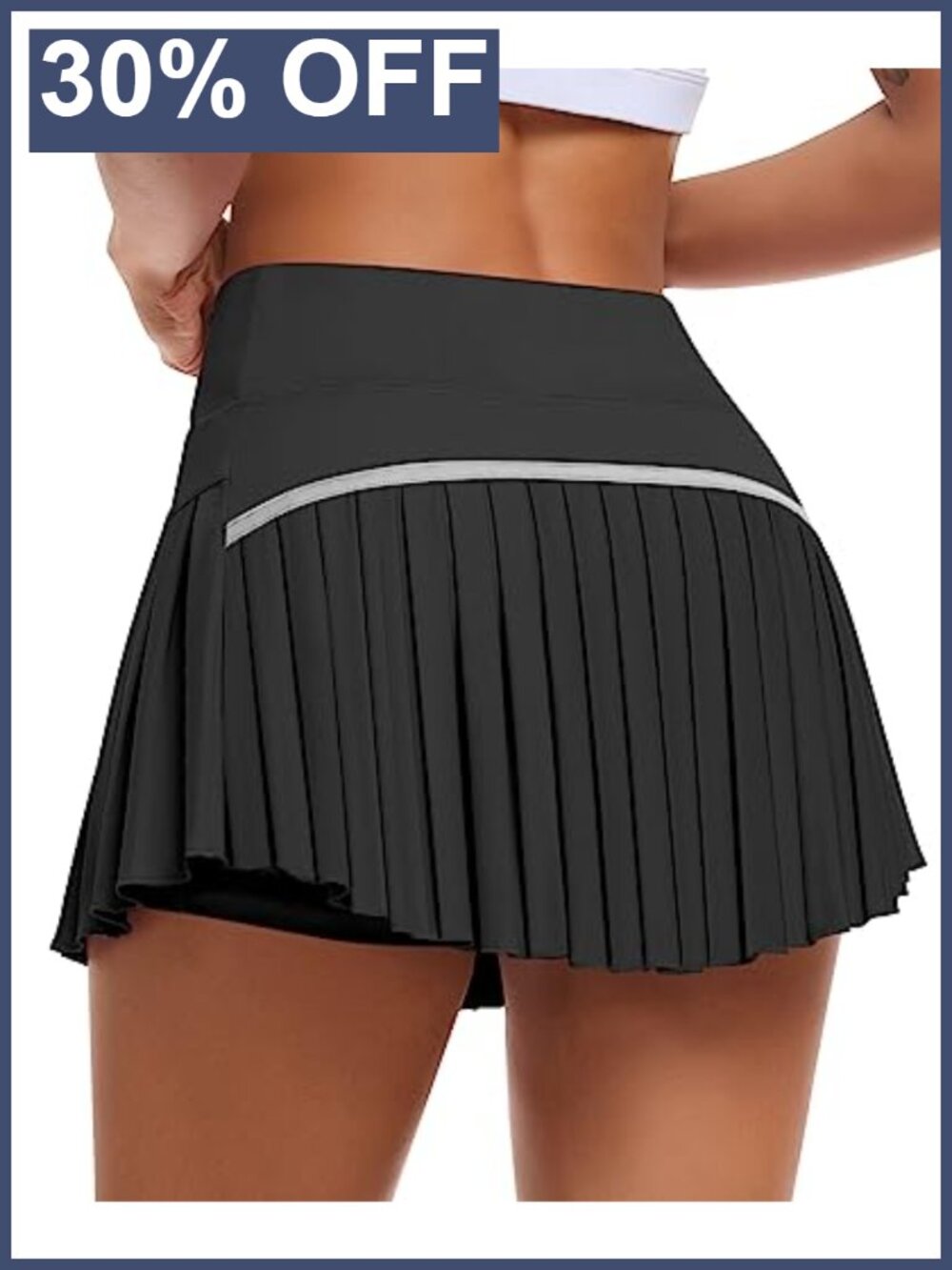 Pleated Tennis Skirt High Waist Golf Skort with Built-in Shorts and Pockets